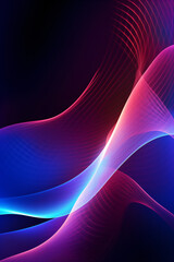 abstract background with a neon glowing abstract waves, abstract background for wallpaper created with AI