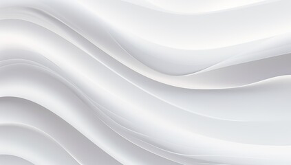Obraz premium White gradient wavy shapes abstract background smooth waves modern shaped canvas style of curves forms, design 3d illustration Generative AI