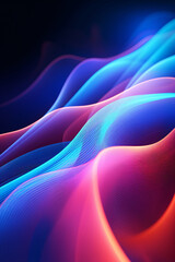 abstract background with a neon glowing abstract waves, abstract background for wallpaper created with AI