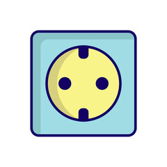 Fototapeta premium Power socket icon vector on trendy design