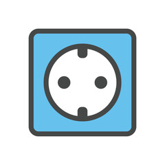 Power socket icon vector on trendy design