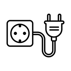 Power socket icon vector on trendy design