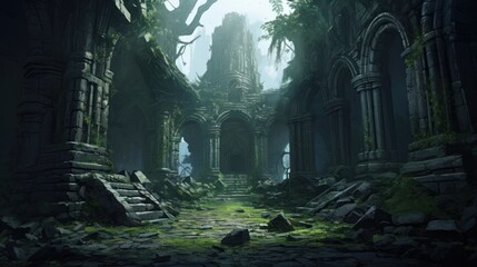 Fototapeta premium Fantasy Ruins Artwork