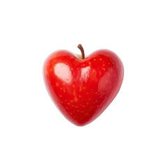 Obraz premium A heart-shaped apple on a clean white background