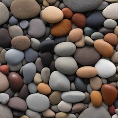 Background multicolored stones, pebbles. Illustration generated ai