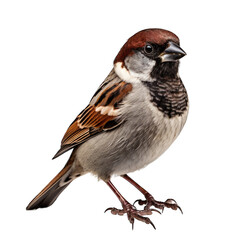 Fototapeta premium A small bird with a brown head and legs