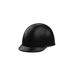 A black helmet on a white background