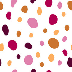 Pattern with oval chips or spots in retro colors