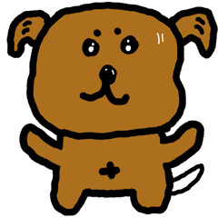 cartoon brown dog