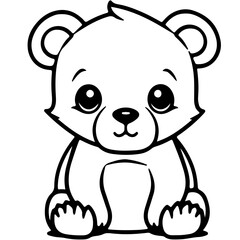 Cute bear, vector, illustration