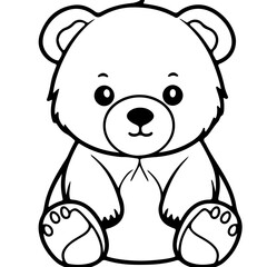 Cute bear, vector, illustration