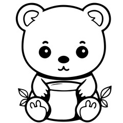Cute bear, vector, illustration