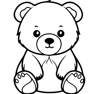 Cute bear, vector, illustration