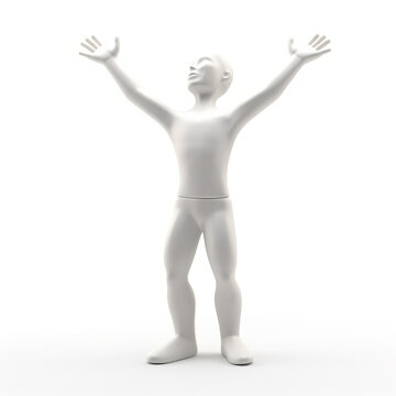 white figurine happy human