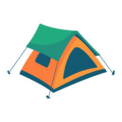 Tent camping icon. Marquee tents for living in the forest Family vacation activities