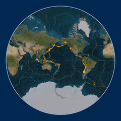 Balmoral Reef tectonic plate. Satellite. Lagrange. Earthquakes and boundaries
