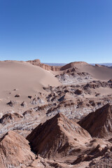 Fototapeta na wymiar View of moon valley in Atacama desert