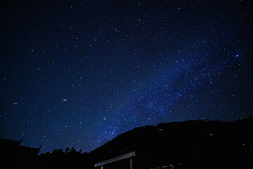 Milky way at night, Thailand.