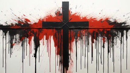 cross in blood.