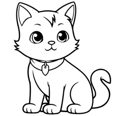 Cute cat, Vector, Illustration
