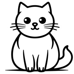 Cute cat, Vector, Illustration