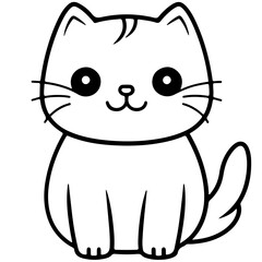 Cute cat, Vector, Illustration
