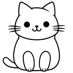 Cute cat, Vector, Illustration