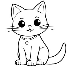 Cute cat, Vector, Illustration