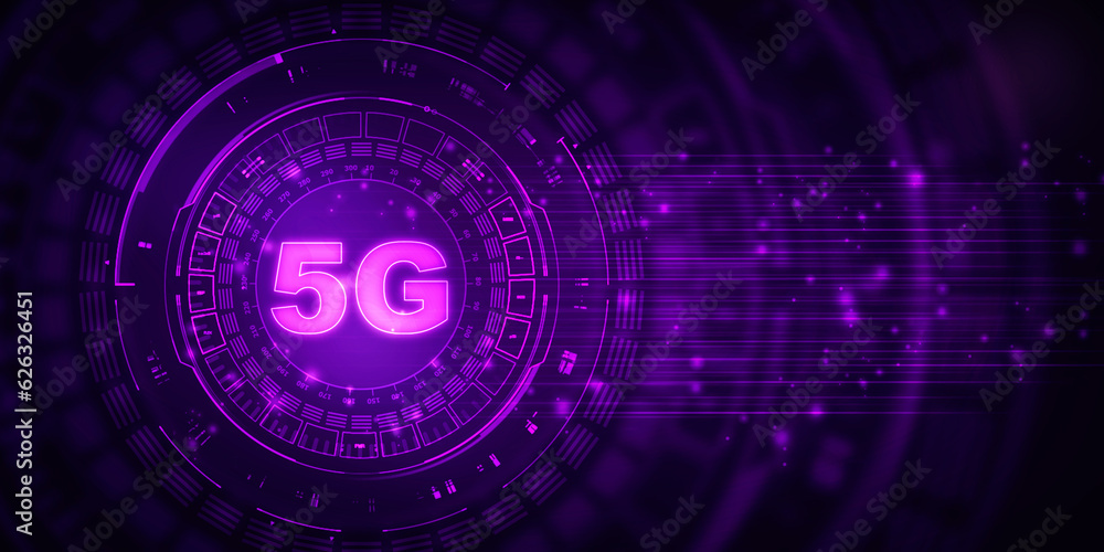 Aufkleber 2d rendering 5g network 5g connection