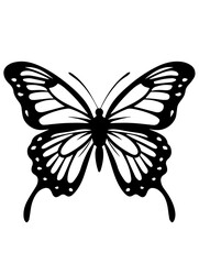 smooth butterfly outline vector art