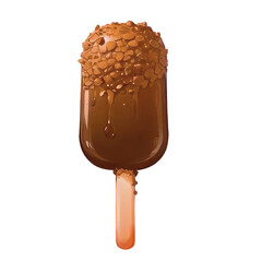 chocolate ice cream isolated