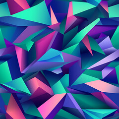 abstract seamless pattern, purple blue and pink colors, 3d style 