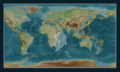 Somalian tectonic plate. Wiki. Patterson Cylindrical. Earthquakes and boundaries