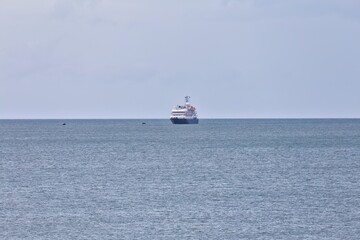 boat in the sea in Llandudno