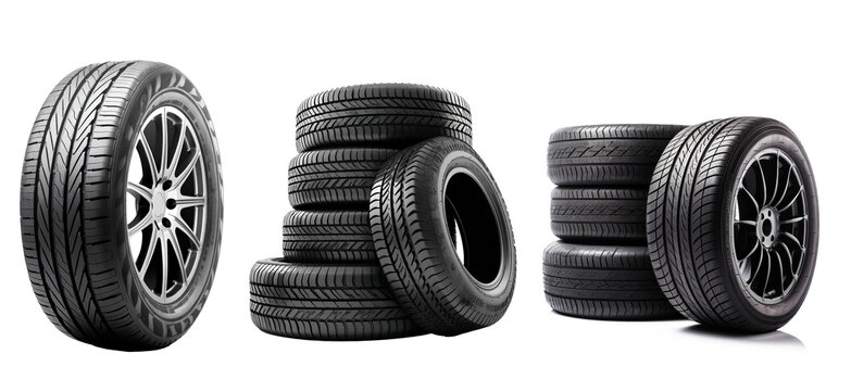 New car tires. Auto parts. isolated on transparent background