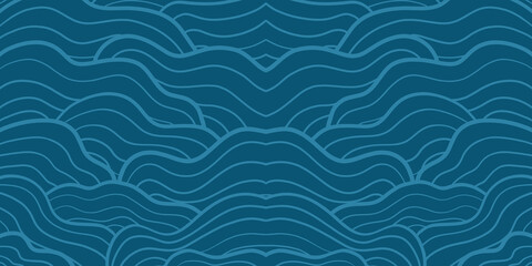 Fototapeta premium Seamless pattern with wavy scale texture