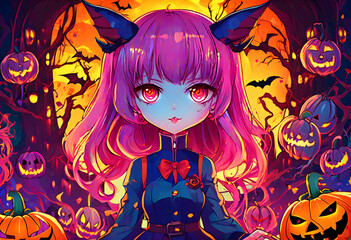 Girl Halloween Anime