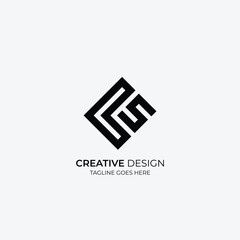 Modern lettermark logo. Editable and easy to custom. Minimal logo design.