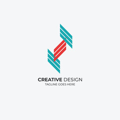 Modern lettermark logo. Editable and easy to custom. Minimal logo design.
