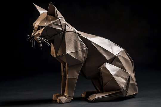 Katzen-Origami, lebensechtKI