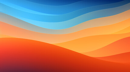 Engaging Orange-Blue wavy Gradients Wallpaper ai generative 