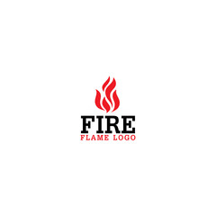 Flame Logo Burning. Fire Logo Template Icon isolated on white background