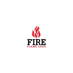 Flame Logo Burning. Fire Logo Template Icon isolated on white background