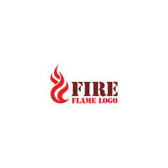 Obraz premium Flame Logo Burning. Fire Logo Template Icon isolated on white background