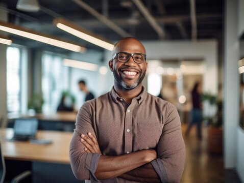 Confident handsome and successful man smiling and looking determined. 