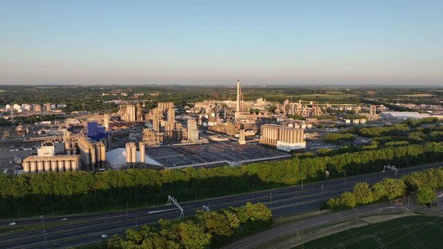 Chempark in Geleen, The Netherlands, Industrial zone.