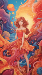 Obraz na płótnie Canvas mermaid in the sea
