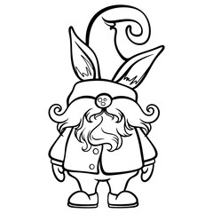 gnome drawing with black lines on a white background
