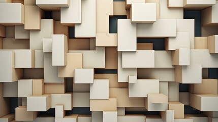 Abstract and Geometrical Texture in Ivory Colors. Futuristic Background