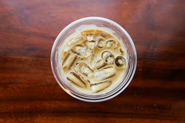 coffee, iced coffee or iced cappuccino coffee or iced latte coffee